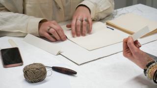 Coptic weave workshop with IVUK 7