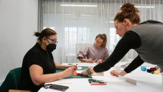 Coptic weave workshop with IVUK 8